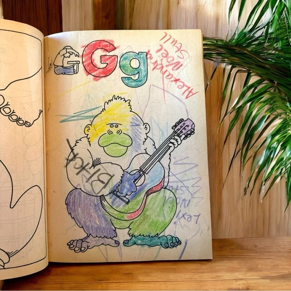 VINTAGE 1990 Sesame Street A to Z Coloring Book